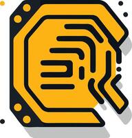 Abstract Circuit Board Icon vector