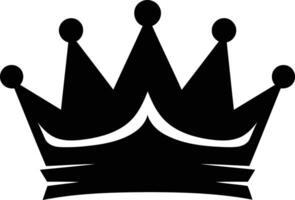 Simple black and white crown icon, perfect for logo design, branding, and web graphics vector