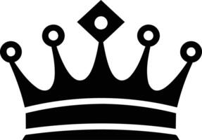 Simple black and white illustration of a crown vector