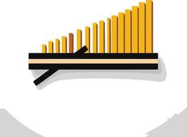 Abstract Graphic of Golden Bars on a Black Platform vector