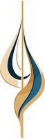 Abstract Swirling Design with Blue and Gold Tones vector