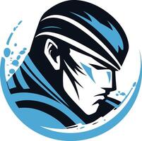 Profile Portrait of a Determined Warrior vector