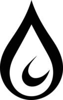 A simple yet elegant black and white water drop logo design, perfect for branding a variety of businesses vector