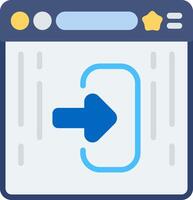 Log In Flat Icon vector