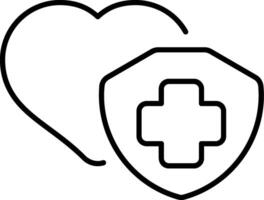 Medical Insurance Line Icon vector