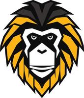 Geometric Illustration of a Golden Monkey vector