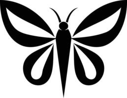 Simple, elegant silhouette of a butterfly, perfect for branding, logos, and design projects vector