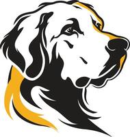 Stylized Portrait of a Golden Retriever vector