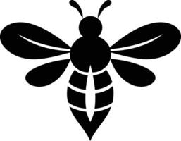 Simple, stylish bee silhouette design, perfect for logo, branding or decoration vector