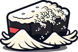 Sushi Roll with Wasabi and Ginger vector