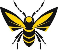 Black and Yellow Abstract Bee Design vector