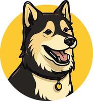 Cartoon Dog with a Happy Expression vector