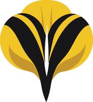Abstract Design with Yellow and Black vector