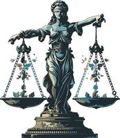 Themis, the Goddess of Justice with a Twist vector