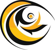Abstract Design with Yellow and Black vector