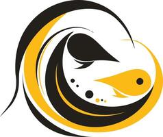 Abstract Design of Two Fish vector