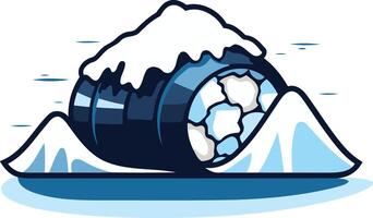 Soccer Ball Frozen in Ice vector