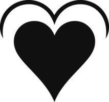 Heart with a Double Curve vector