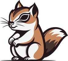 Cartoon Illustration of a Cute Squirrel vector