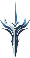 Abstract Blue and White Design with a Sharp Point vector