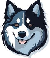 Smiling Husky Portrait vector