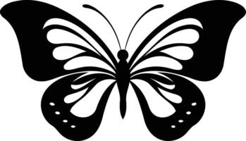 Simple silhouette of a butterfly, perfect for adding a touch of elegance to any design vector
