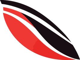 Abstract Design with Red and Black Swirls vector
