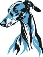 Stylized Portrait of a Greyhound vector