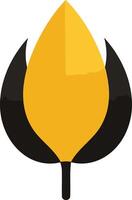 Abstract Design of a Golden Leaf vector