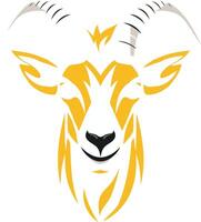 Abstract Illustration of a Golden Goat vector