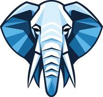 Geometric Elephant Head vector