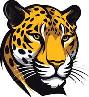Close up of a Fierce Leopard vector
