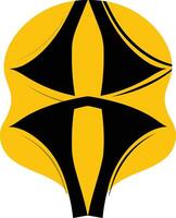 Abstract Design with Yellow and Black vector