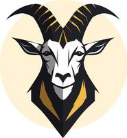 Goat Head with Bold Stripes vector