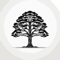 Silhouette of a Large, Branching Tree vector