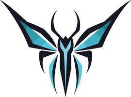 Abstract Butterfly Design with Sharp Angles and Blue Wings vector