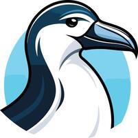 Illustration of a Puffin with a Blue Background vector