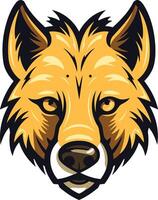 Wild Animal Face with Bold Lines vector