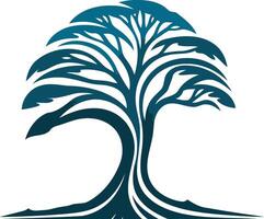 Abstract Stylized Tree Illustration vector