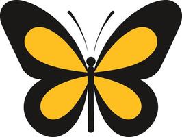 Black and Yellow Butterfly Illustration vector