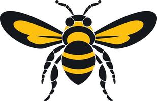 Stylized Illustration of a Honey Bee vector