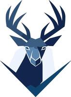 Geometric Deer with a Majestic Presence vector