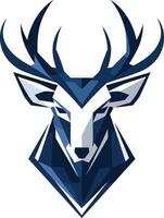 Geometric Deer Head Logo Design vector