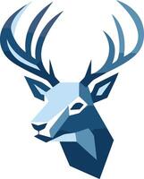 Geometric Deer Head Illustration vector