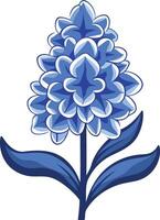 Blue Flower in a White Background vector