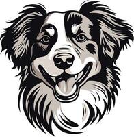 Portrait of a Smiling Dog vector