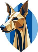 Geometric Dog Portrait vector