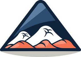 Mountain Range in a Triangle vector