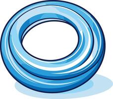Blue Inflatable Ring for Swimming vector