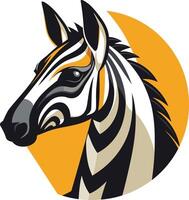 Zebra Head with Striped Pattern vector